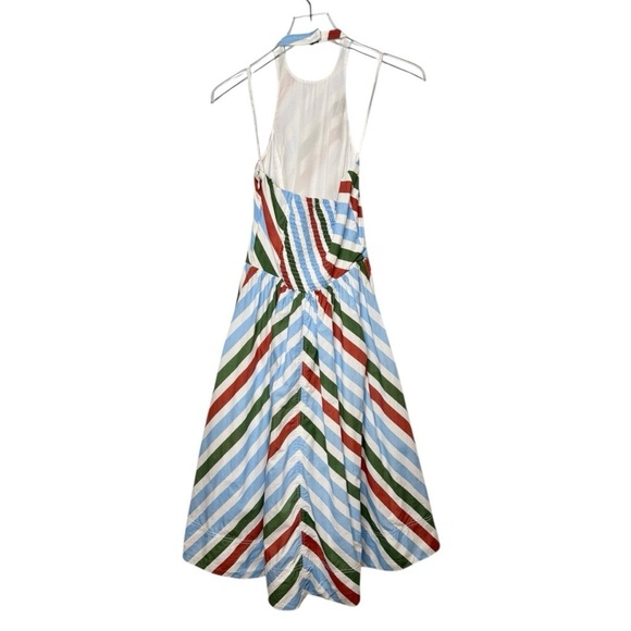 Anthropologie MAEVE Halter Striped Full Skirt Cotton Women’s Midi Dress Sz XS - Picture 12 of 15